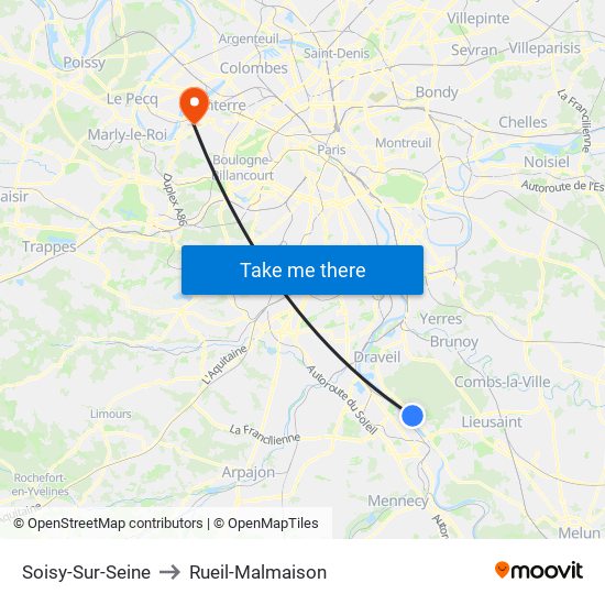 Soisy-Sur-Seine to Rueil-Malmaison map