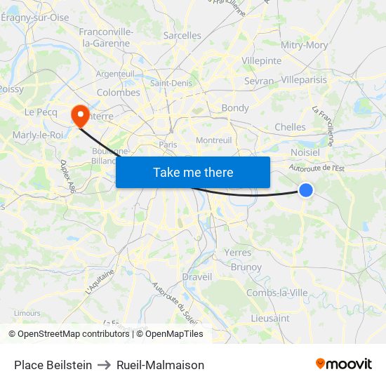 Place Beilstein to Rueil-Malmaison map