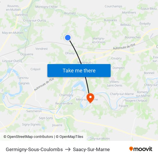 Germigny-Sous-Coulombs to Saacy-Sur-Marne map