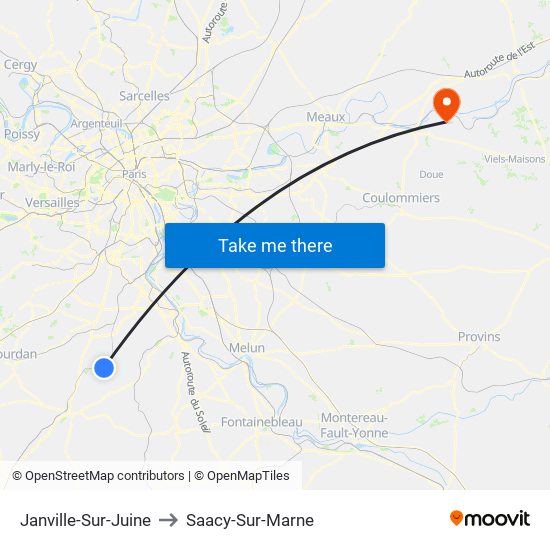 Janville-Sur-Juine to Saacy-Sur-Marne map