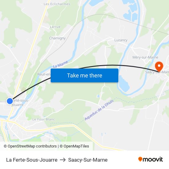 La Ferte-Sous-Jouarre to Saacy-Sur-Marne map