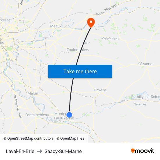 Laval-En-Brie to Saacy-Sur-Marne map