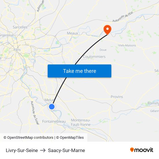 Livry-Sur-Seine to Saacy-Sur-Marne map