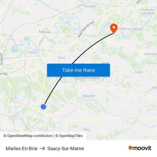 Marles-En-Brie to Saacy-Sur-Marne map