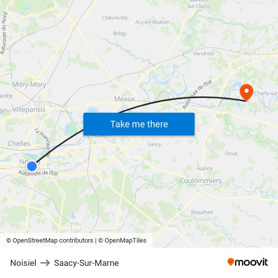 Noisiel to Saacy-Sur-Marne map