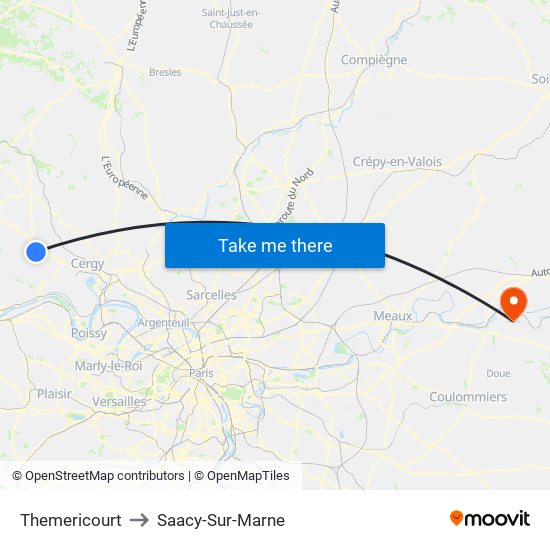 Themericourt to Saacy-Sur-Marne map