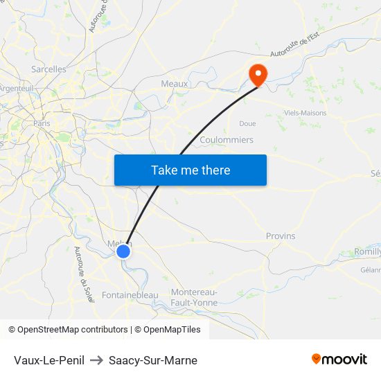 Vaux-Le-Penil to Saacy-Sur-Marne map