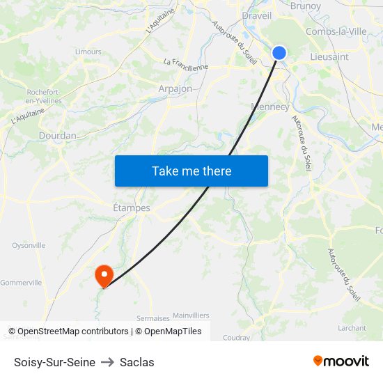 Soisy-Sur-Seine to Saclas map