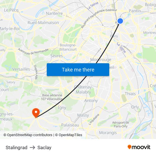 Stalingrad to Saclay map