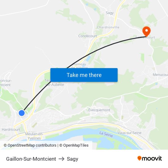 Gaillon-Sur-Montcient to Sagy map