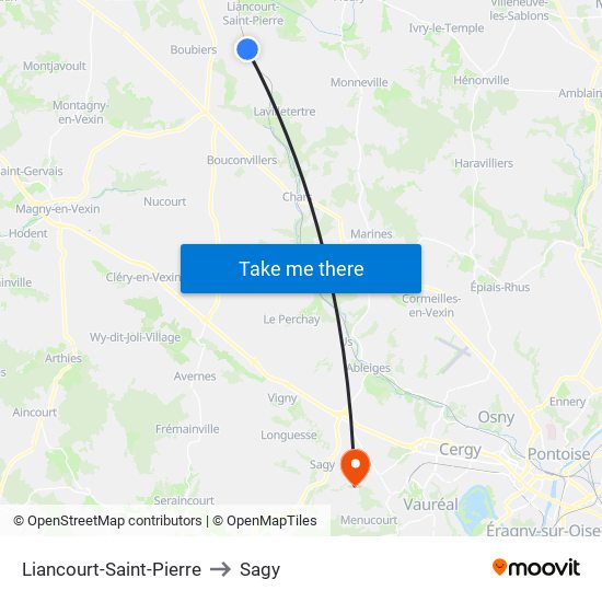 Liancourt-Saint-Pierre to Sagy map