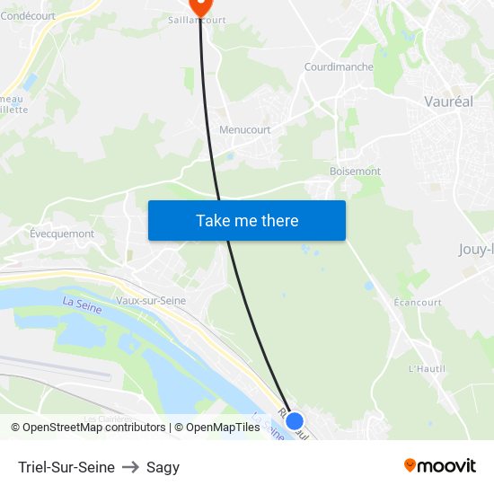 Triel-Sur-Seine to Sagy map