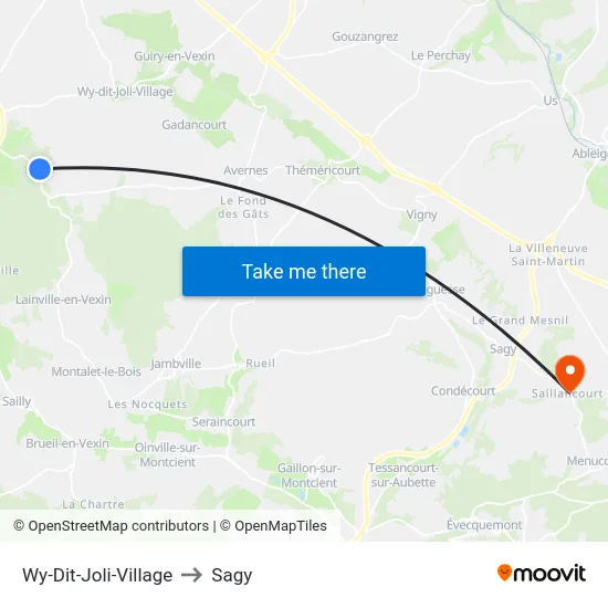 Wy-Dit-Joli-Village to Sagy map