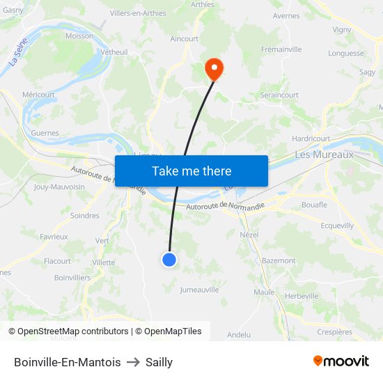 Boinville-En-Mantois to Sailly map