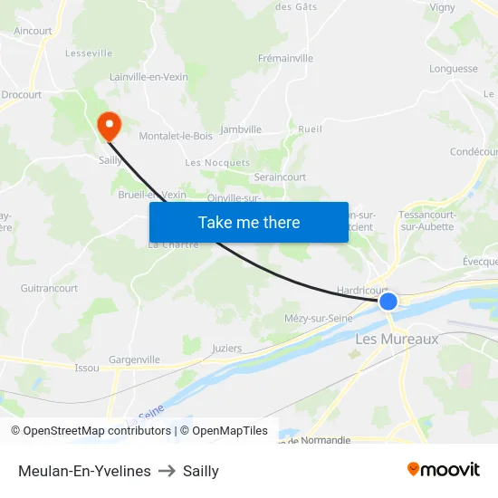 Meulan-En-Yvelines to Sailly map