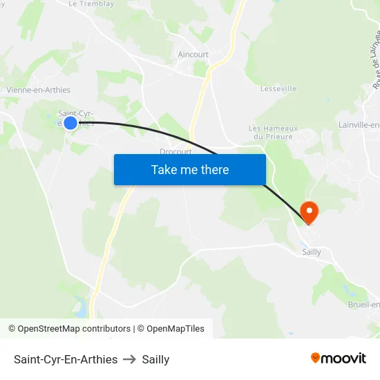 Saint-Cyr-En-Arthies to Sailly map