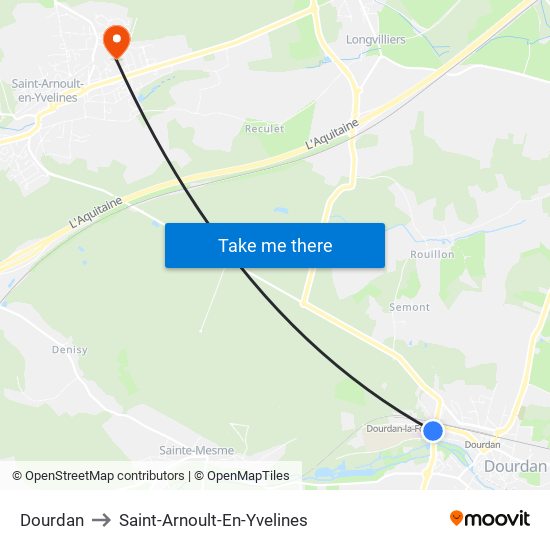 Dourdan to Saint-Arnoult-En-Yvelines map