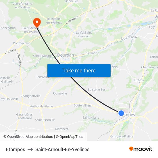 Etampes to Saint-Arnoult-En-Yvelines map