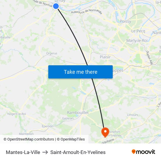 Mantes-La-Ville to Saint-Arnoult-En-Yvelines map