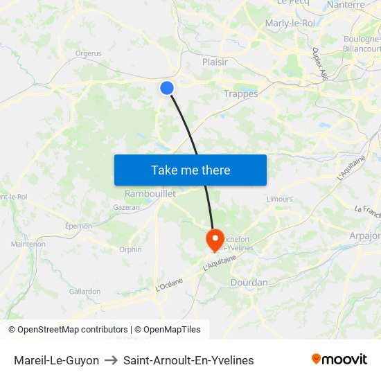 Mareil-Le-Guyon to Saint-Arnoult-En-Yvelines map