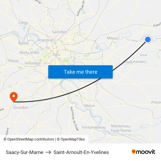 Saacy-Sur-Marne to Saint-Arnoult-En-Yvelines map