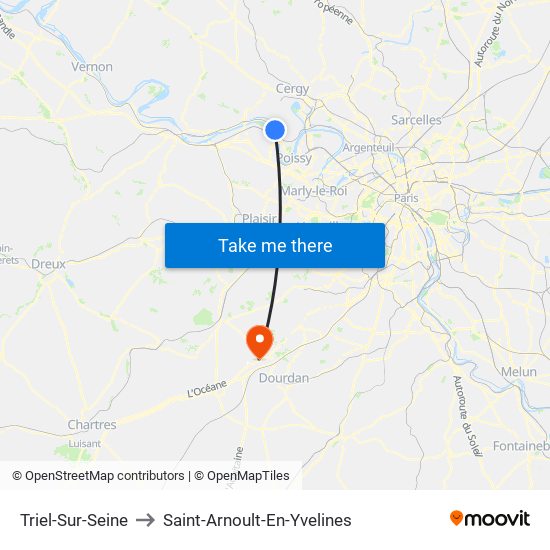 Triel-Sur-Seine to Saint-Arnoult-En-Yvelines map