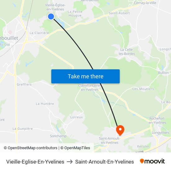 Vieille-Eglise-En-Yvelines to Saint-Arnoult-En-Yvelines map