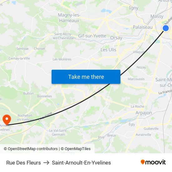 Rue Des Fleurs to Saint-Arnoult-En-Yvelines map