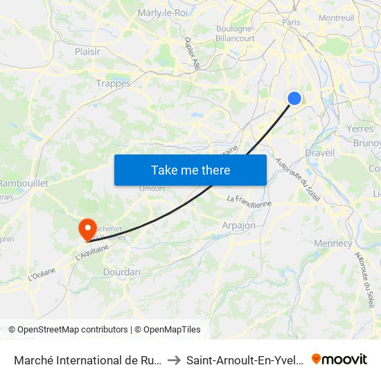 Marché International de Rungis to Saint-Arnoult-En-Yvelines map