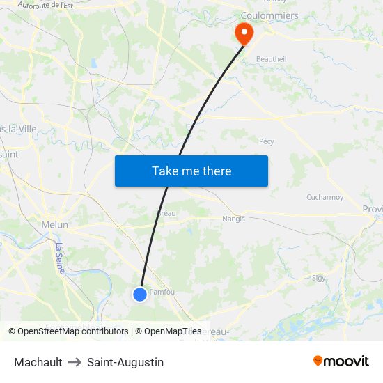 Machault to Saint-Augustin map