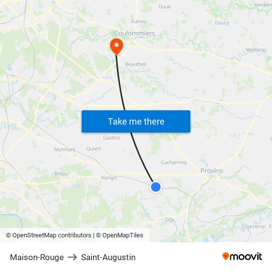 Maison-Rouge to Saint-Augustin map