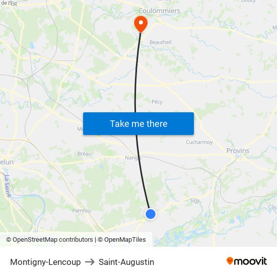 Montigny-Lencoup to Saint-Augustin map
