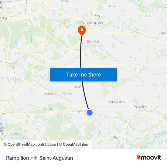 Rampillon to Saint-Augustin map