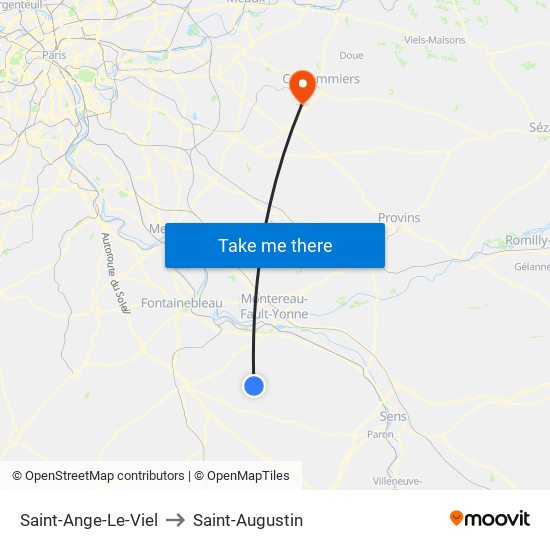 Saint-Ange-Le-Viel to Saint-Augustin map