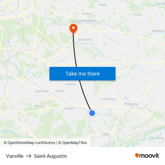 Vanville to Saint-Augustin map