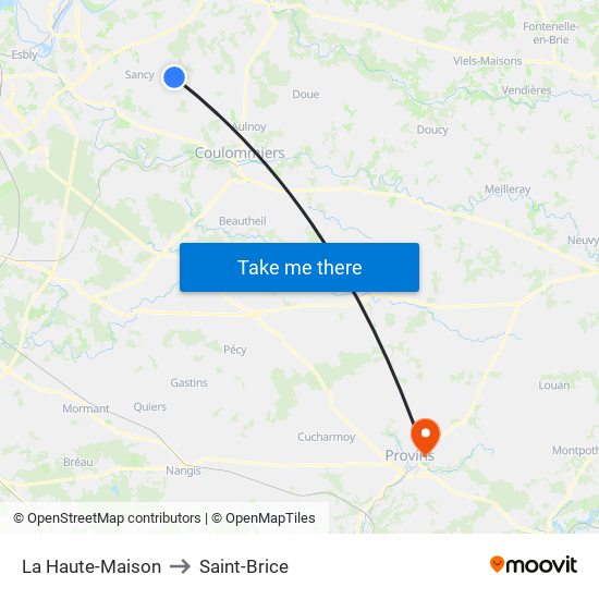 La Haute-Maison to Saint-Brice map