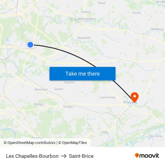 Les Chapelles-Bourbon to Saint-Brice map