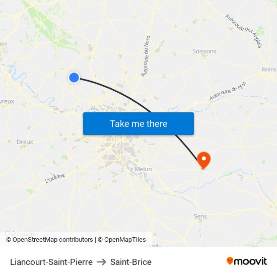 Liancourt-Saint-Pierre to Saint-Brice map
