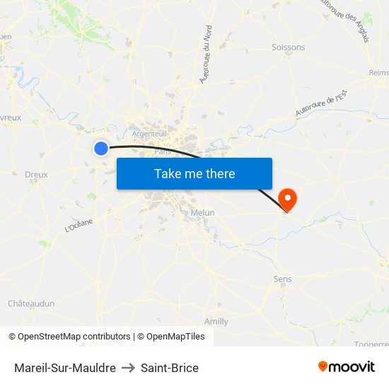 Mareil-Sur-Mauldre to Saint-Brice map
