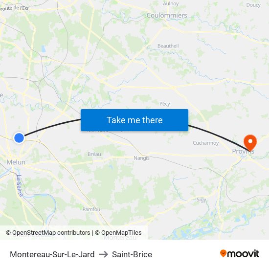 Montereau-Sur-Le-Jard to Saint-Brice map