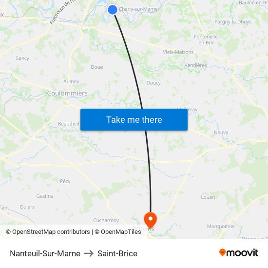 Nanteuil-Sur-Marne to Saint-Brice map