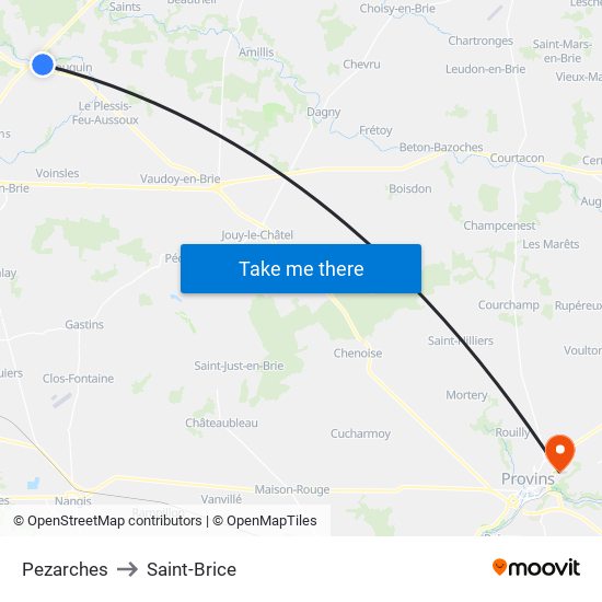 Pezarches to Saint-Brice map