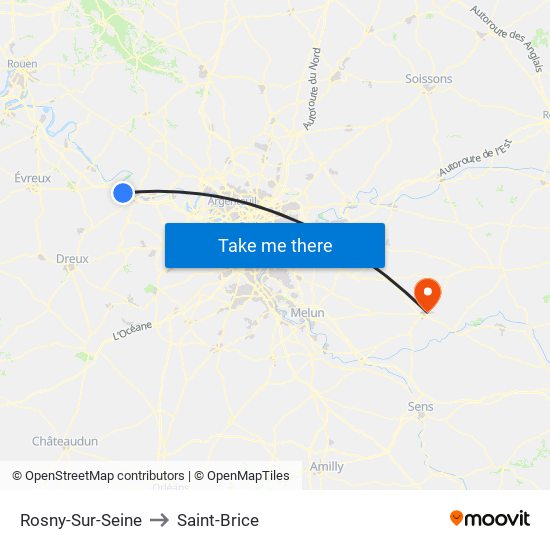 Rosny-Sur-Seine to Saint-Brice map