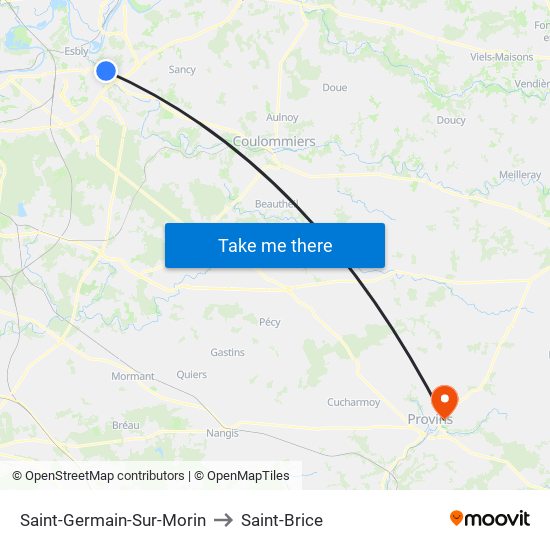 Saint-Germain-Sur-Morin to Saint-Brice map