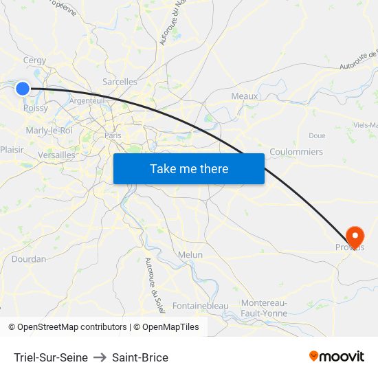 Triel-Sur-Seine to Saint-Brice map