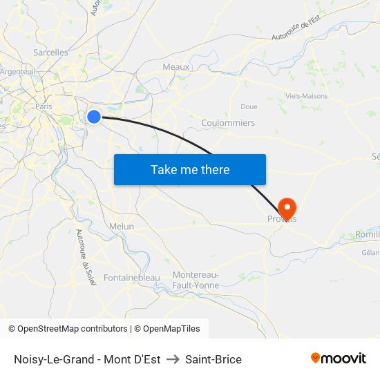 Noisy-Le-Grand - Mont D'Est to Saint-Brice map