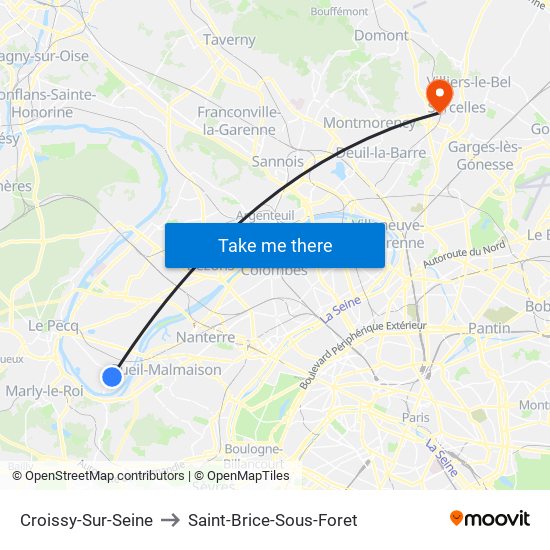 Croissy-Sur-Seine to Saint-Brice-Sous-Foret map