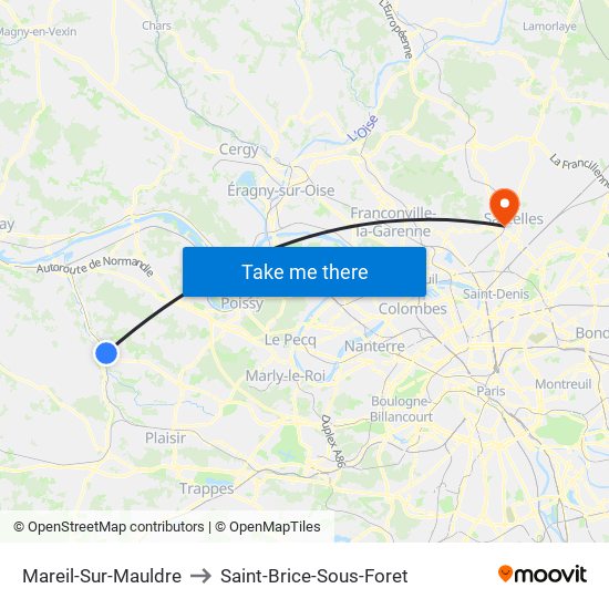 Mareil-Sur-Mauldre to Saint-Brice-Sous-Foret map