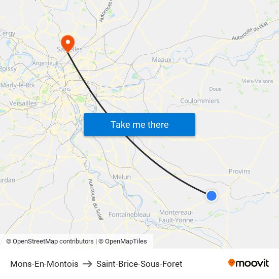 Mons-En-Montois to Saint-Brice-Sous-Foret map