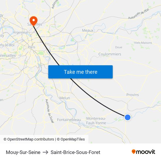 Mouy-Sur-Seine to Saint-Brice-Sous-Foret map